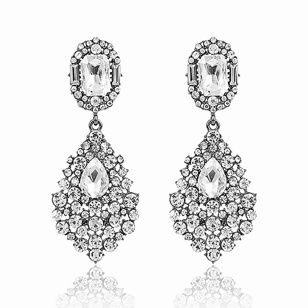 Wholesale Crystal Rhinestone Party Dress Matching Earrings