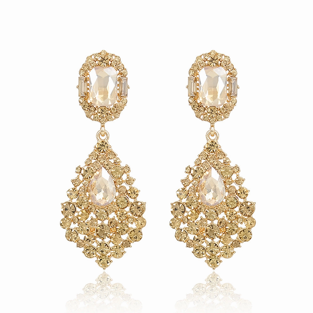 Wholesale Crystal Rhinestone Party Dress Matching Earrings