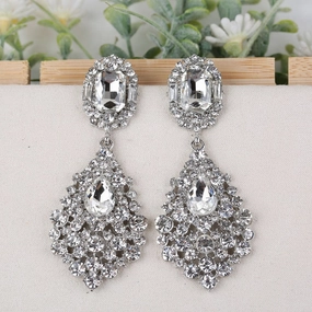 Wholesale Crystal Rhinestone Party Dress Matching Earrings