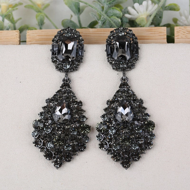 Wholesale Crystal Rhinestone Party Dress Matching Earrings