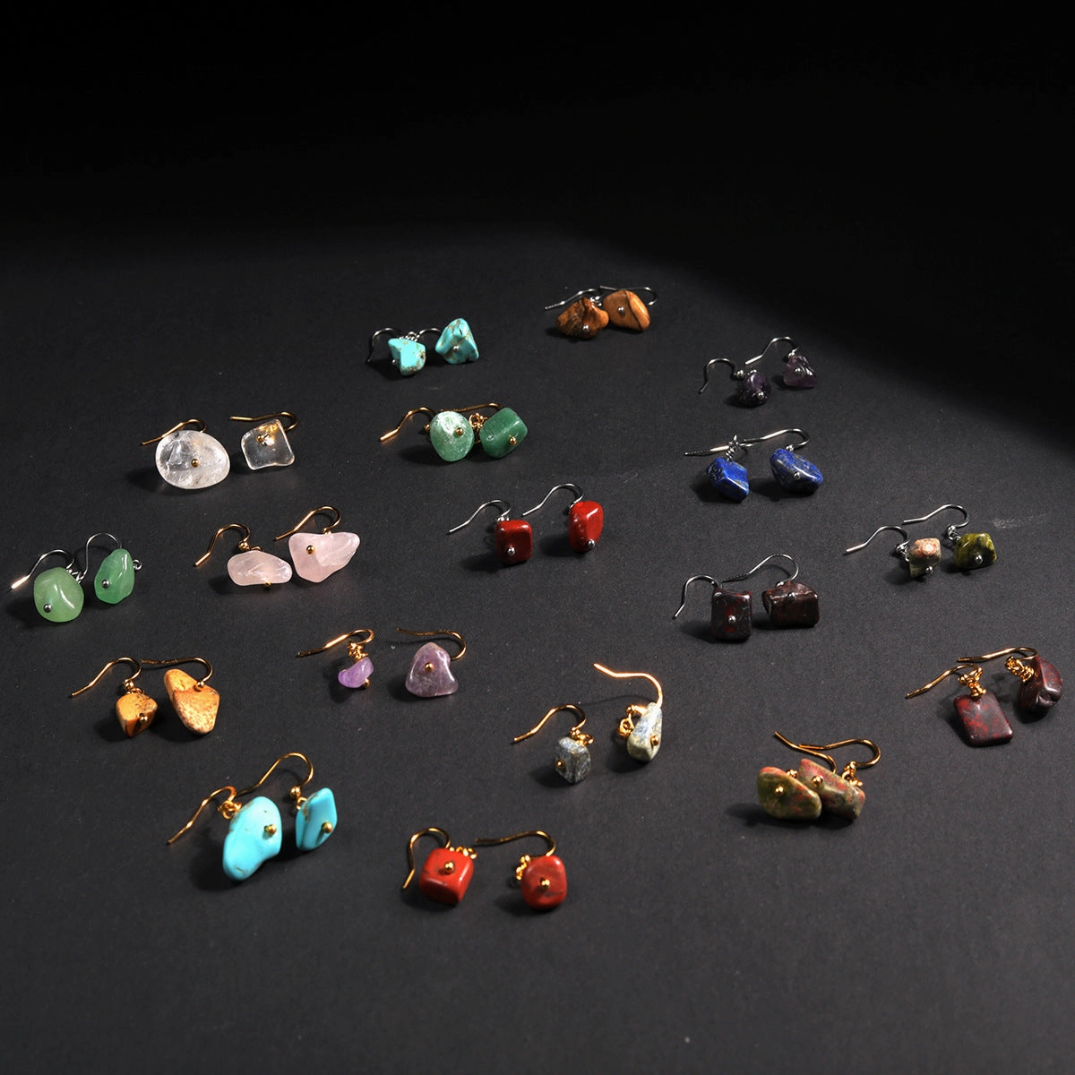 Wholesale Crystal Rough Stainless Steel Earrings