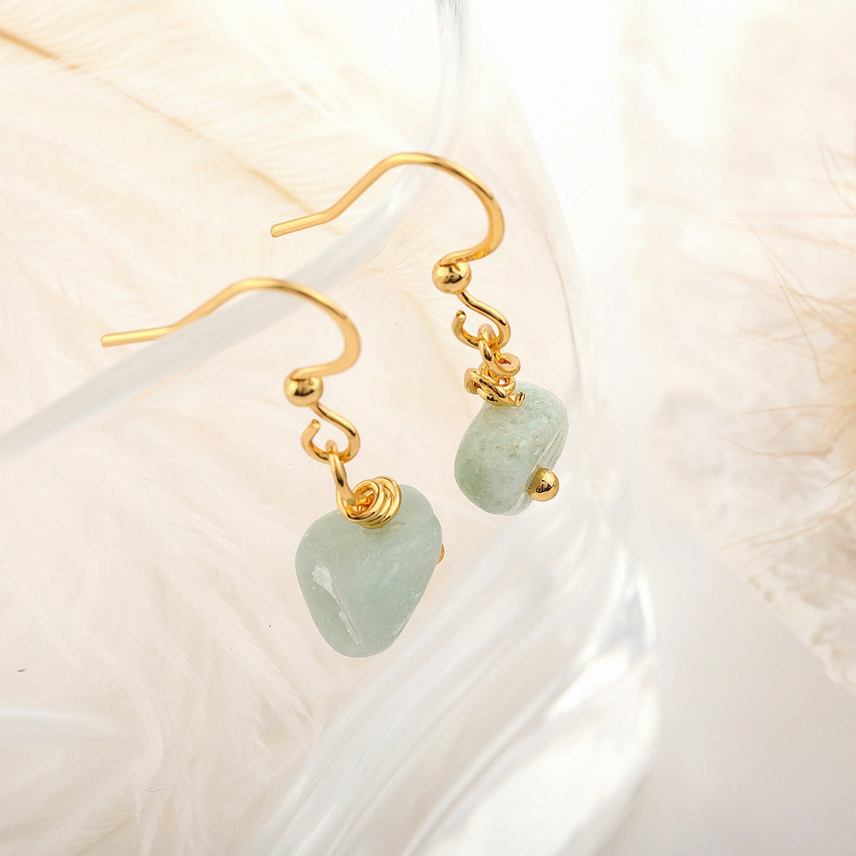 Wholesale Crystal Rough Stainless Steel Earrings