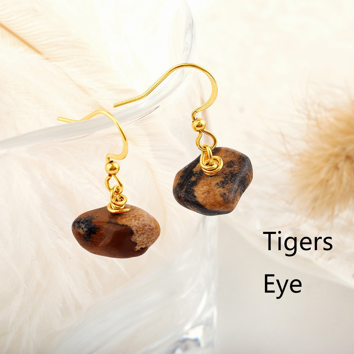 Wholesale Crystal Rough Stainless Steel Earrings