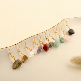 Wholesale Crystal Rough Stainless Steel Earrings