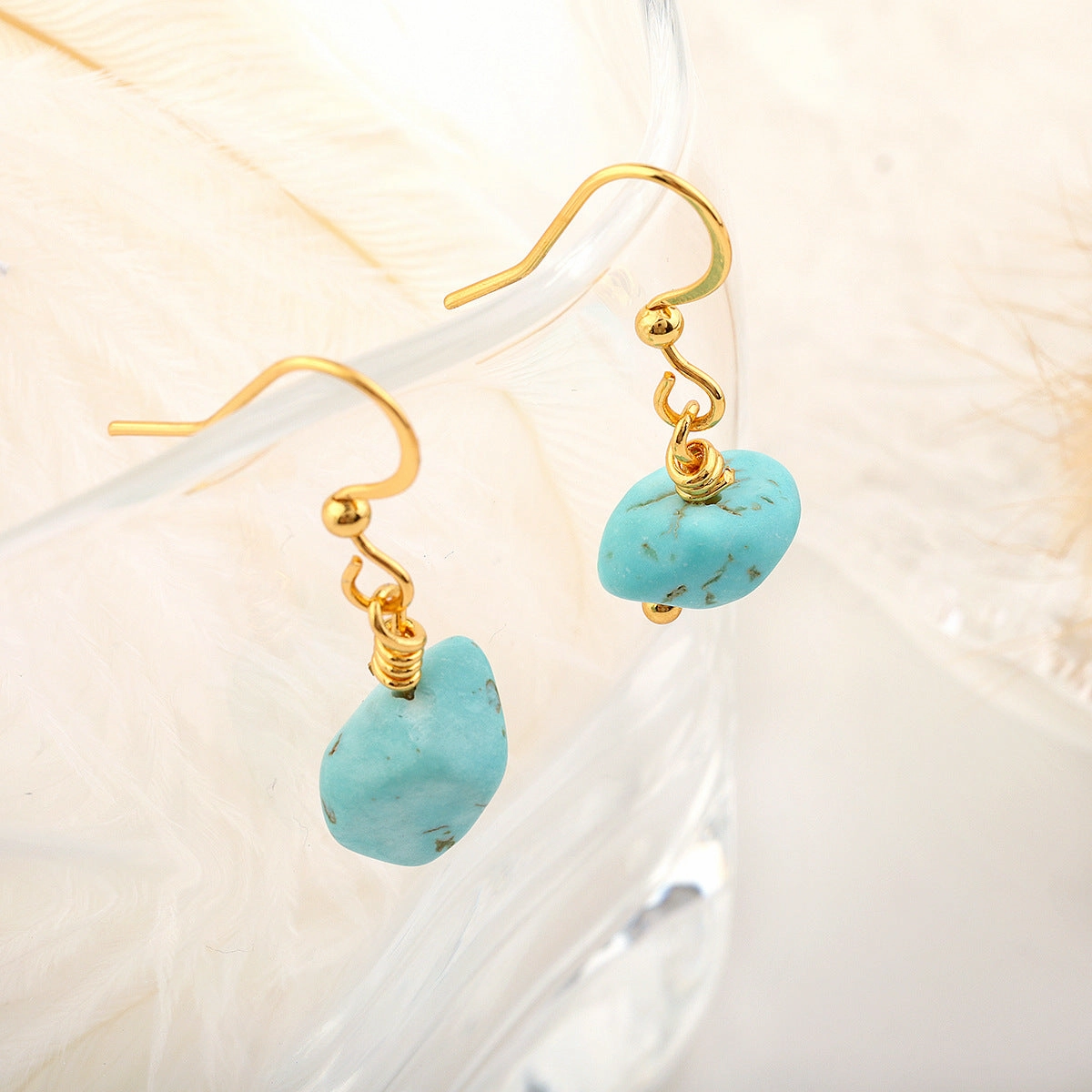 Wholesale Crystal Rough Stainless Steel Earrings