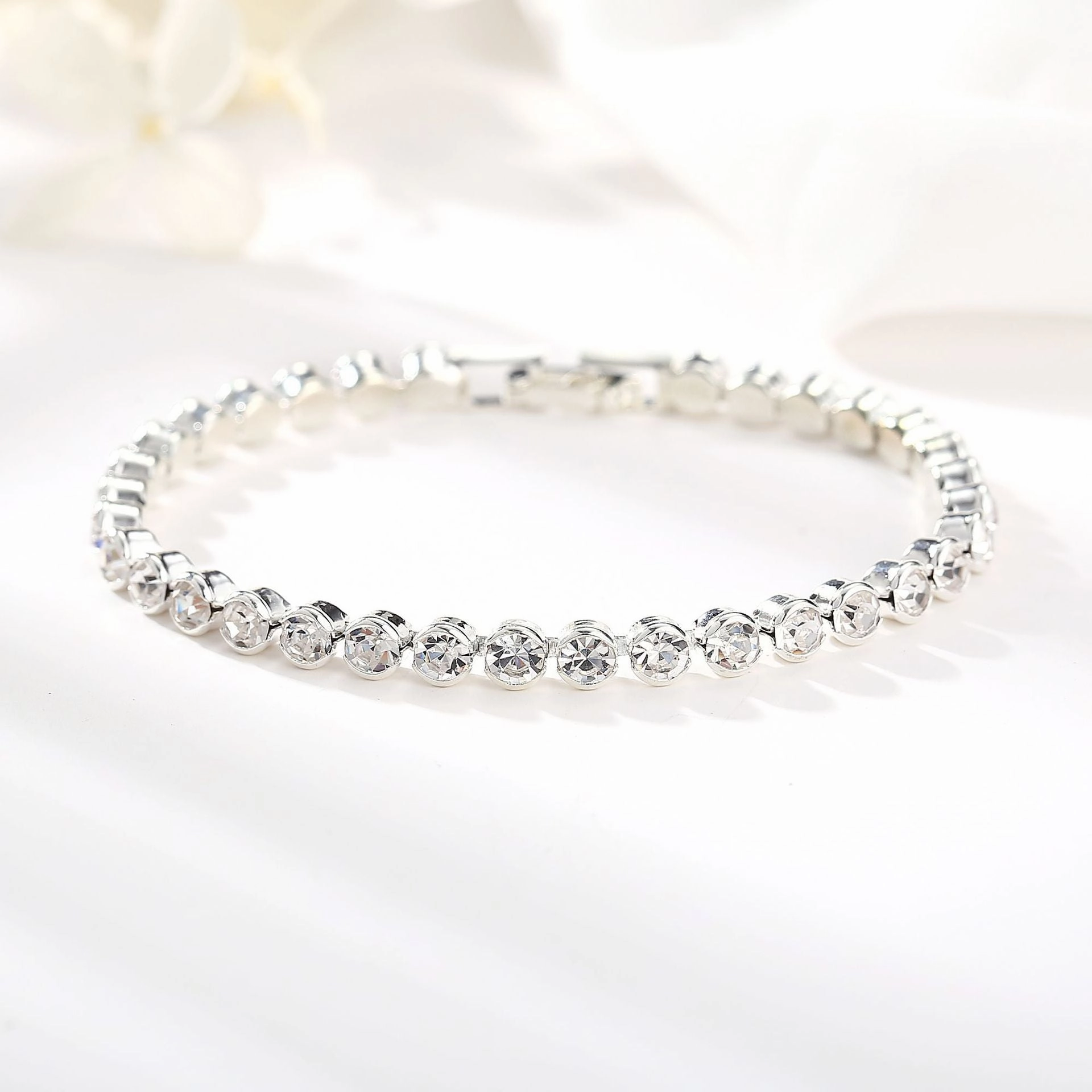 Wholesale Crystal Silver Plated Bracelet