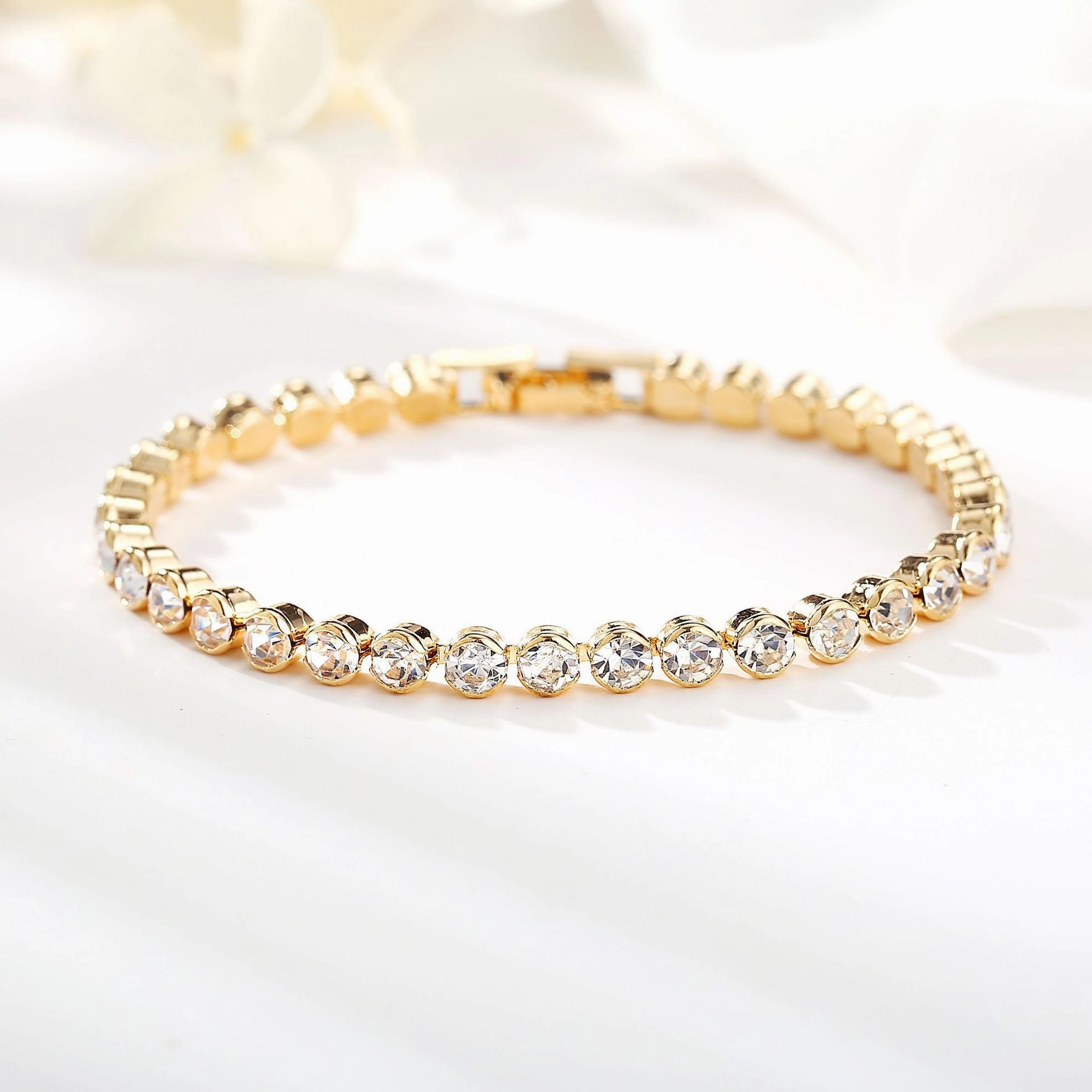 Wholesale Crystal Silver Plated Bracelet