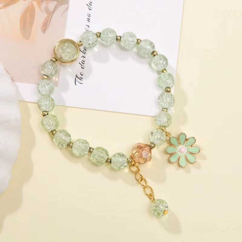 Wholesale Crystal Small Daisy Sun Flower Bracelet
