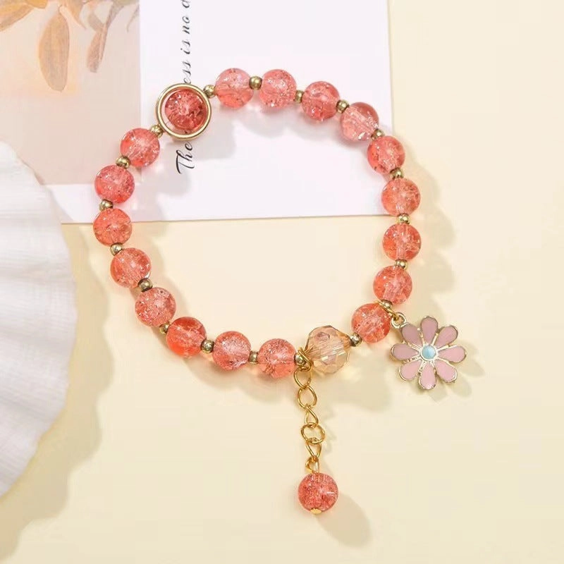 Wholesale Crystal Small Daisy Sun Flower Bracelet