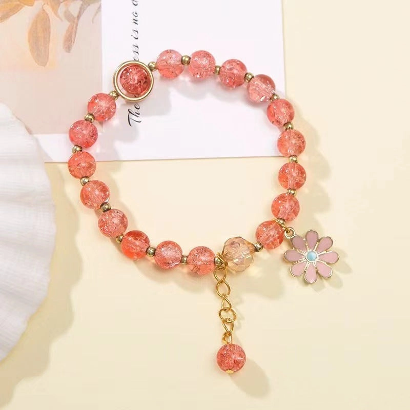 Wholesale Crystal Small Daisy Sun Flower Bracelet