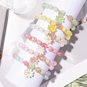 Wholesale Crystal Small Daisy Sun Flower Bracelet