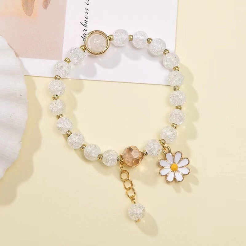Wholesale Crystal Small Daisy Sun Flower Bracelet