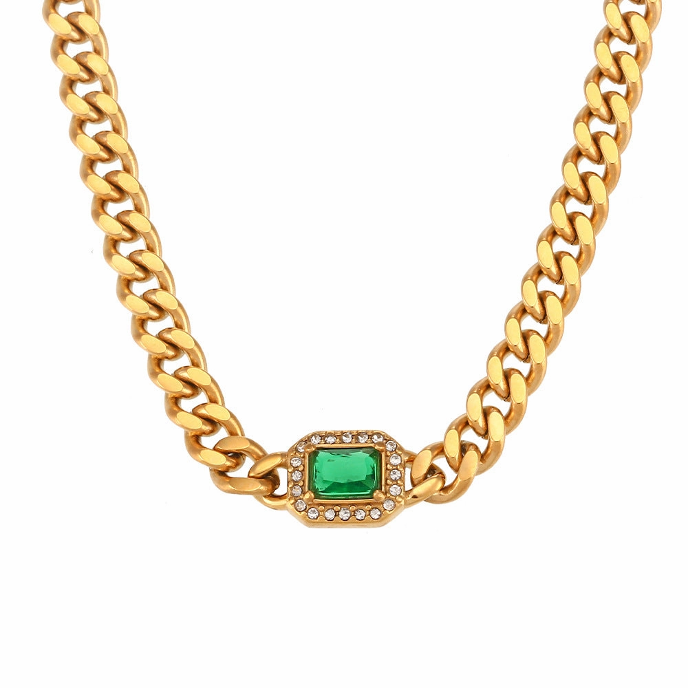 Wholesale  Cuban Zircon Stainless Steel Bracelet