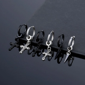 Wholesale Curved Finish Stainless Steel Earrings