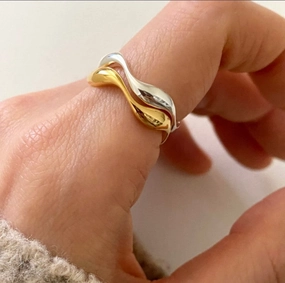 Wholesale Curved Sterling Silver Rings