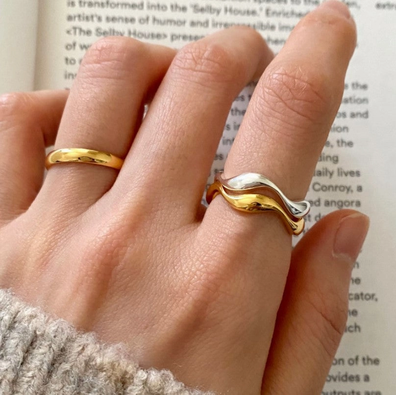 Wholesale Curved Sterling Silver Rings