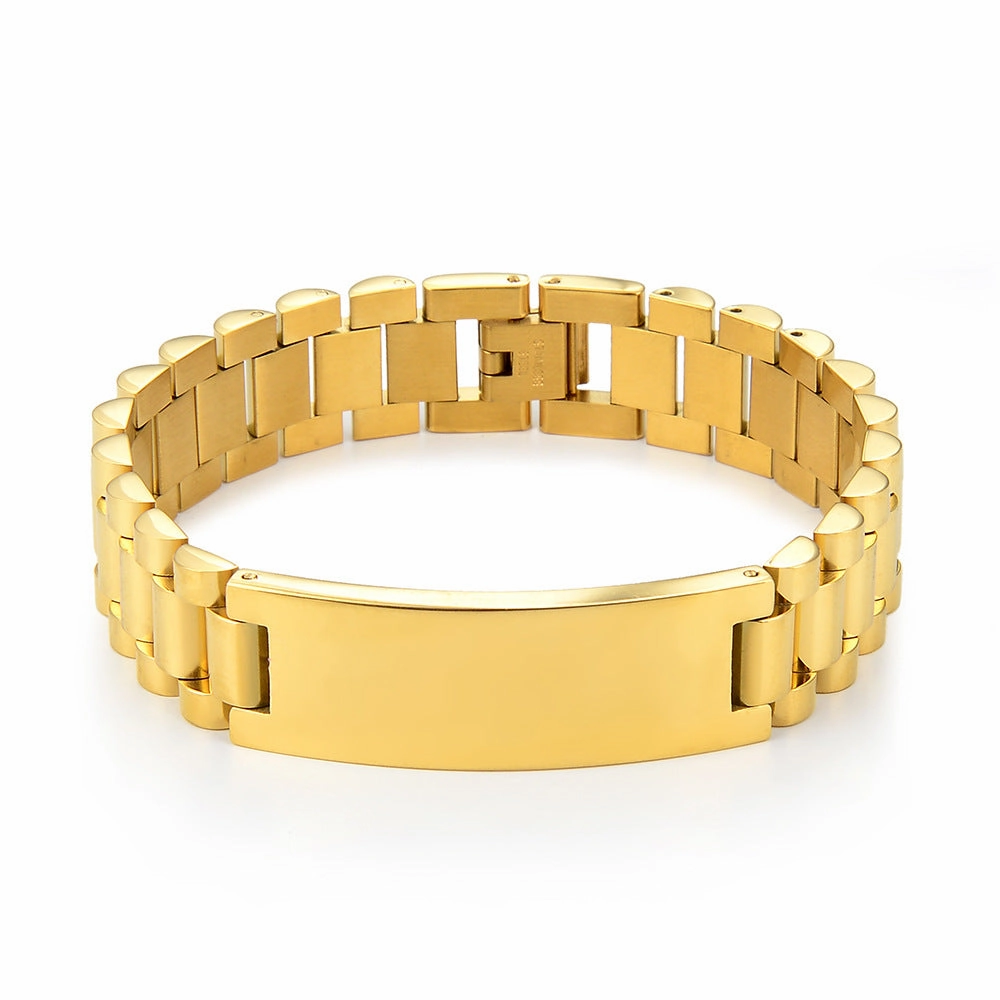 Wholesale Curved Titanium Steel Bracelet Chain
