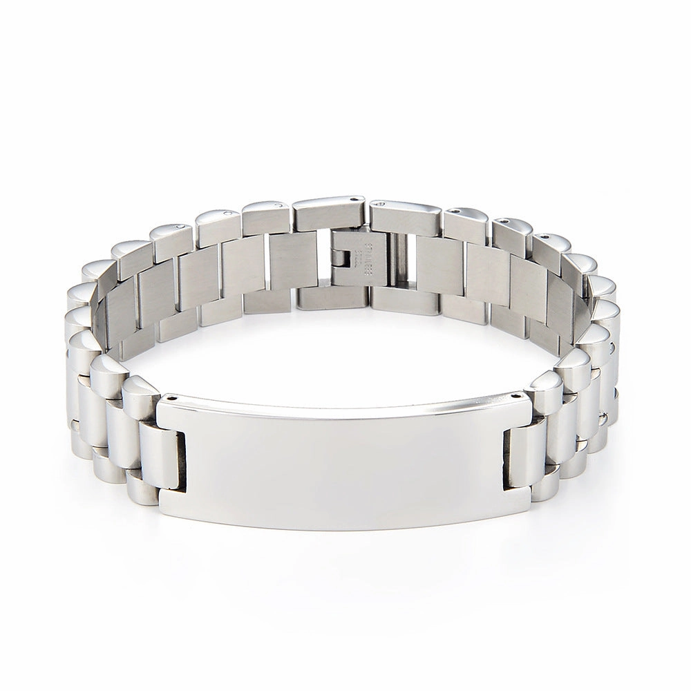 Wholesale Curved Titanium Steel Bracelet Chain