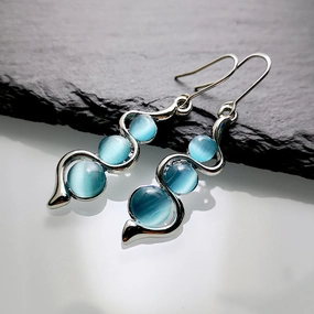 Wholesale Curved Wavy Metal Earrings