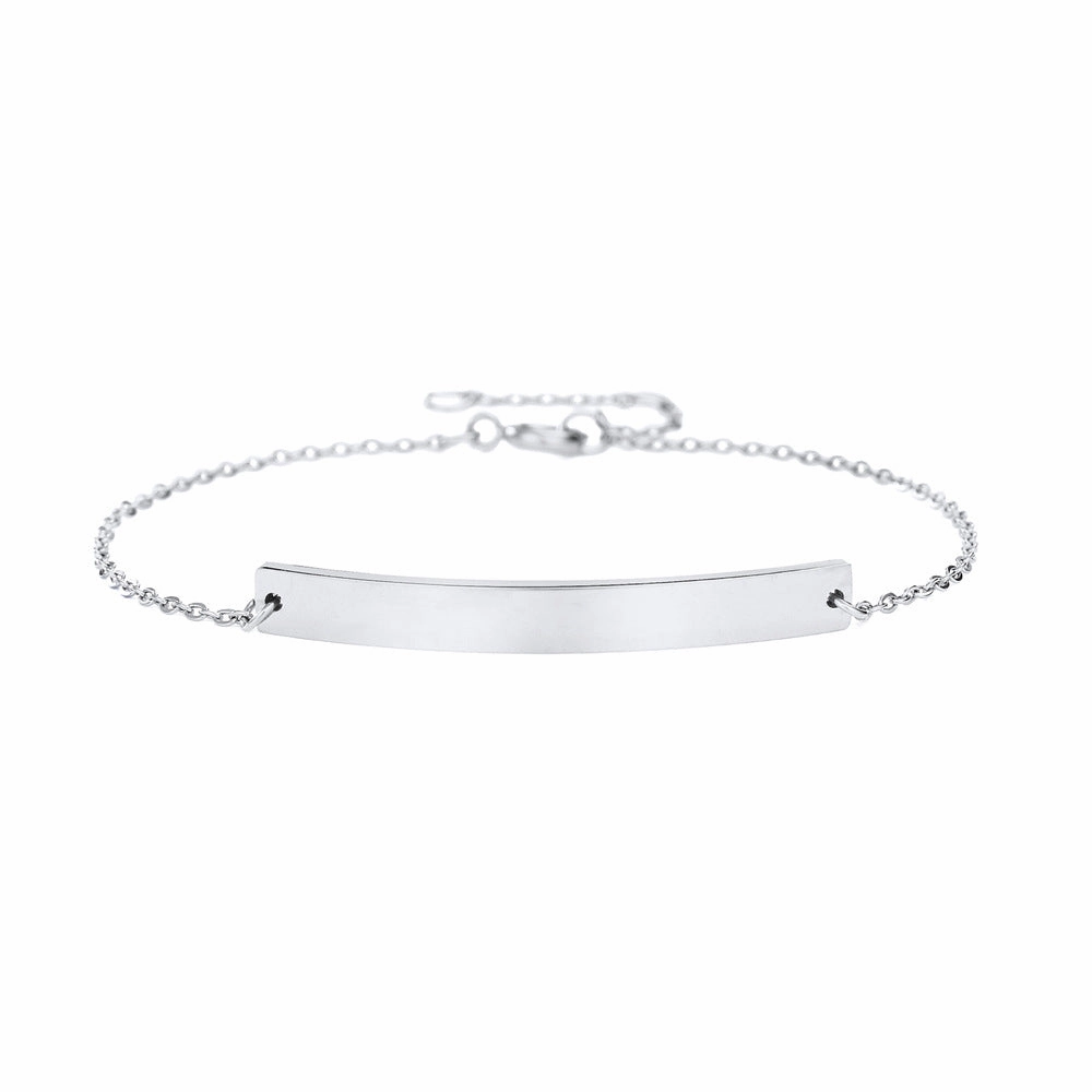 Wholesale Custom Engraved Adjustable Chain with Curved Stainless Steel Bracelets !Please Contact Us WhatsApp: 86 151 6820 1735 Custom Service for Help