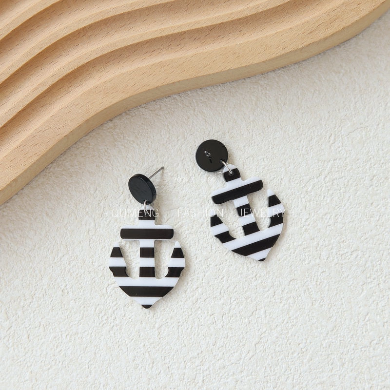 Wholesale Cute Acrylic Anchor Earrings