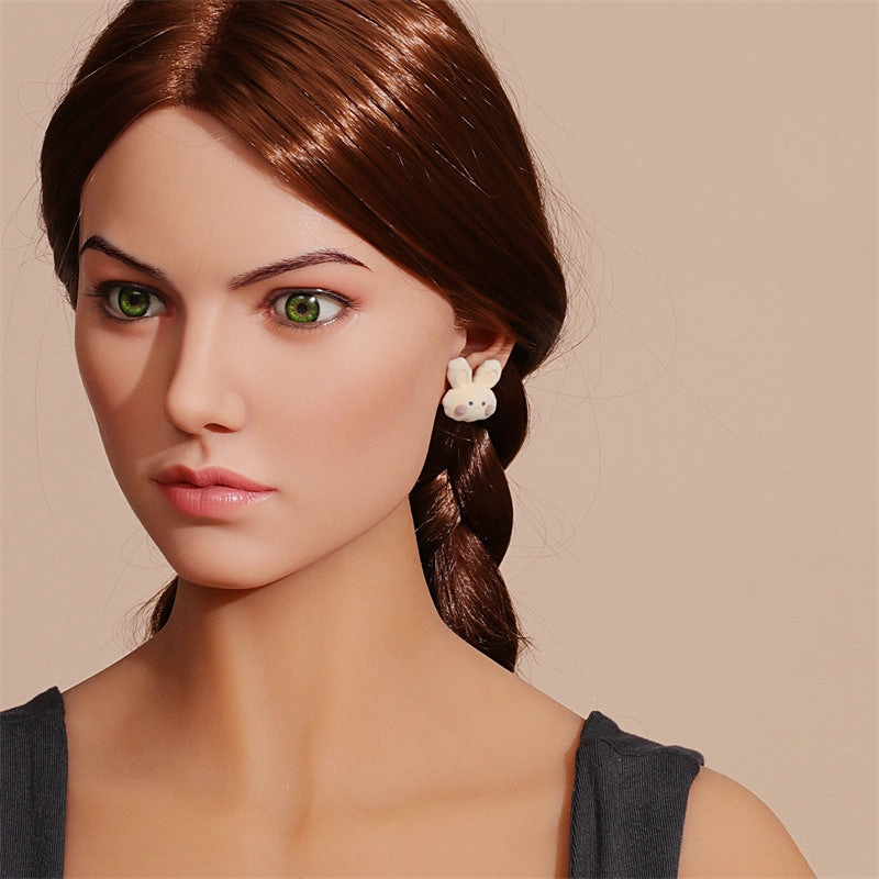 Wholesale Cute Animals Cartoon Flocking Earrings