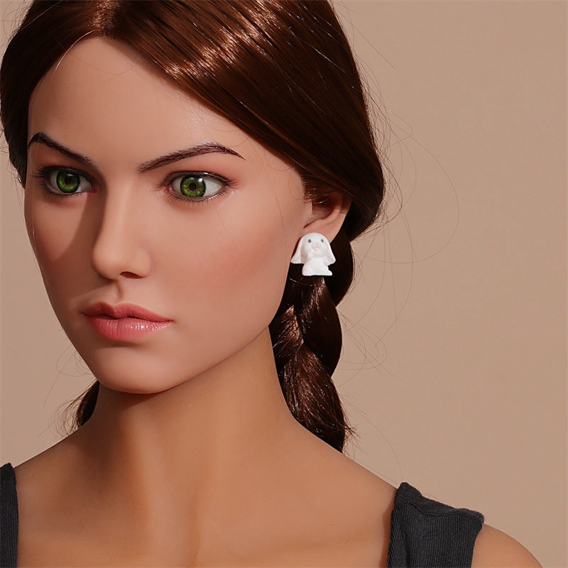 Wholesale Cute Animals Cartoon Flocking Earrings