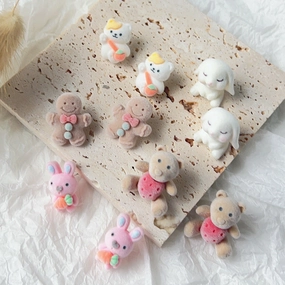 Wholesale Cute Animals Cartoon Flocking Earrings