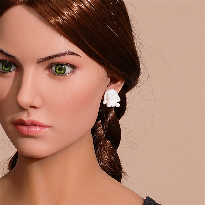 Wholesale Cute Animals Cartoon Flocking Earrings