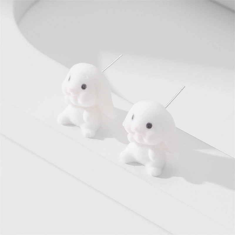 Wholesale Cute Animals Cartoon Flocking Earrings