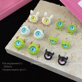 Wholesale Cute Big Eyed Monster Alloy Earrings