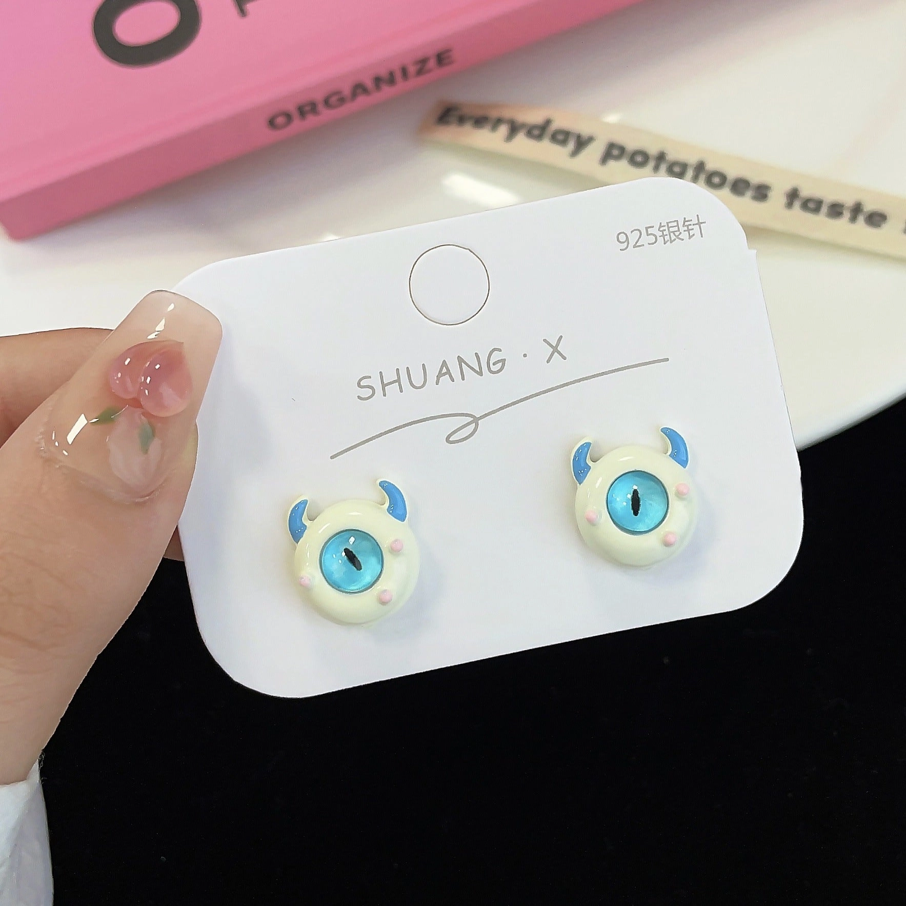 Wholesale Cute Big Eyed Monster Alloy Earrings