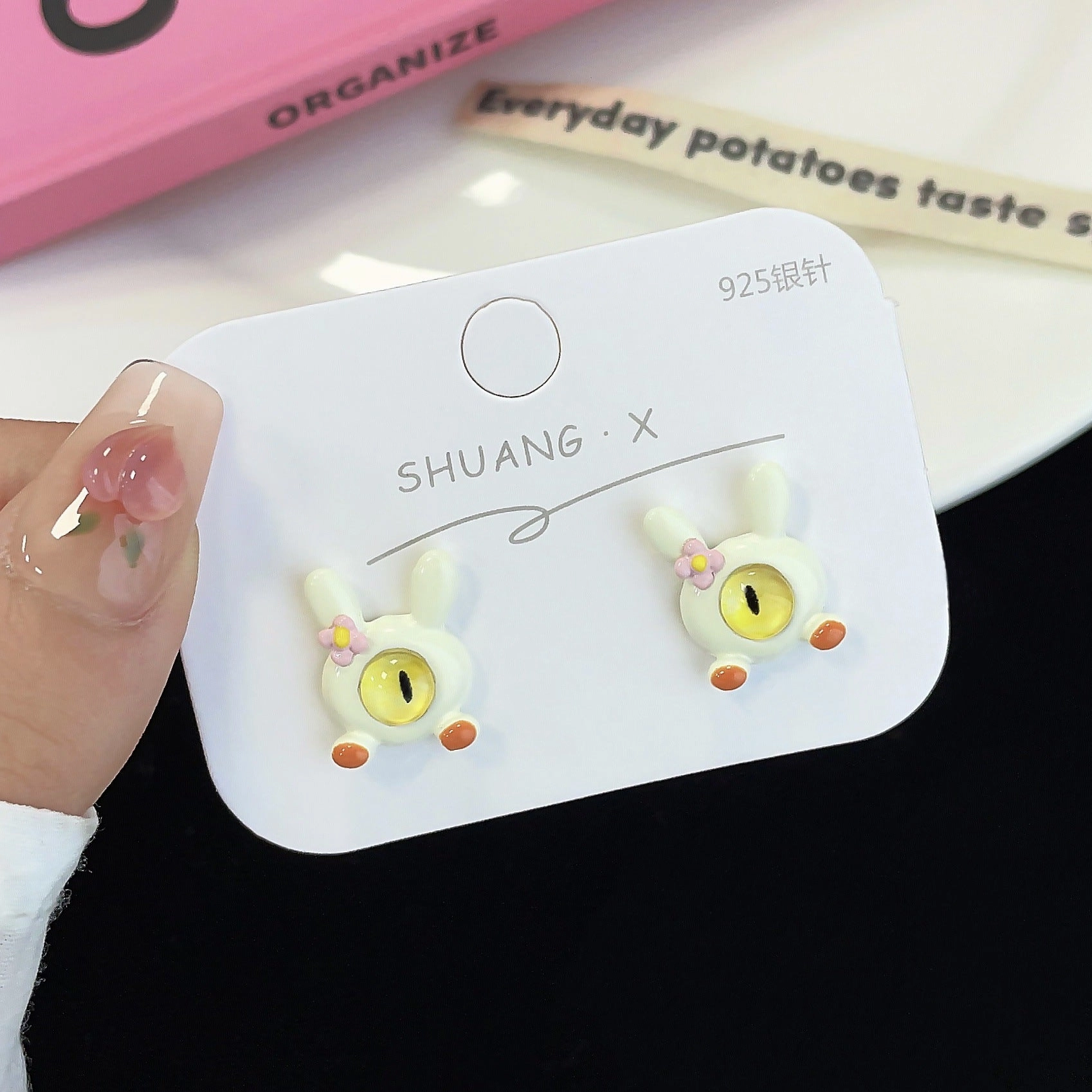 Wholesale Cute Big Eyed Monster Alloy Earrings