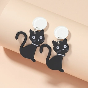 Wholesale Cute Cat Acrylic Earrings