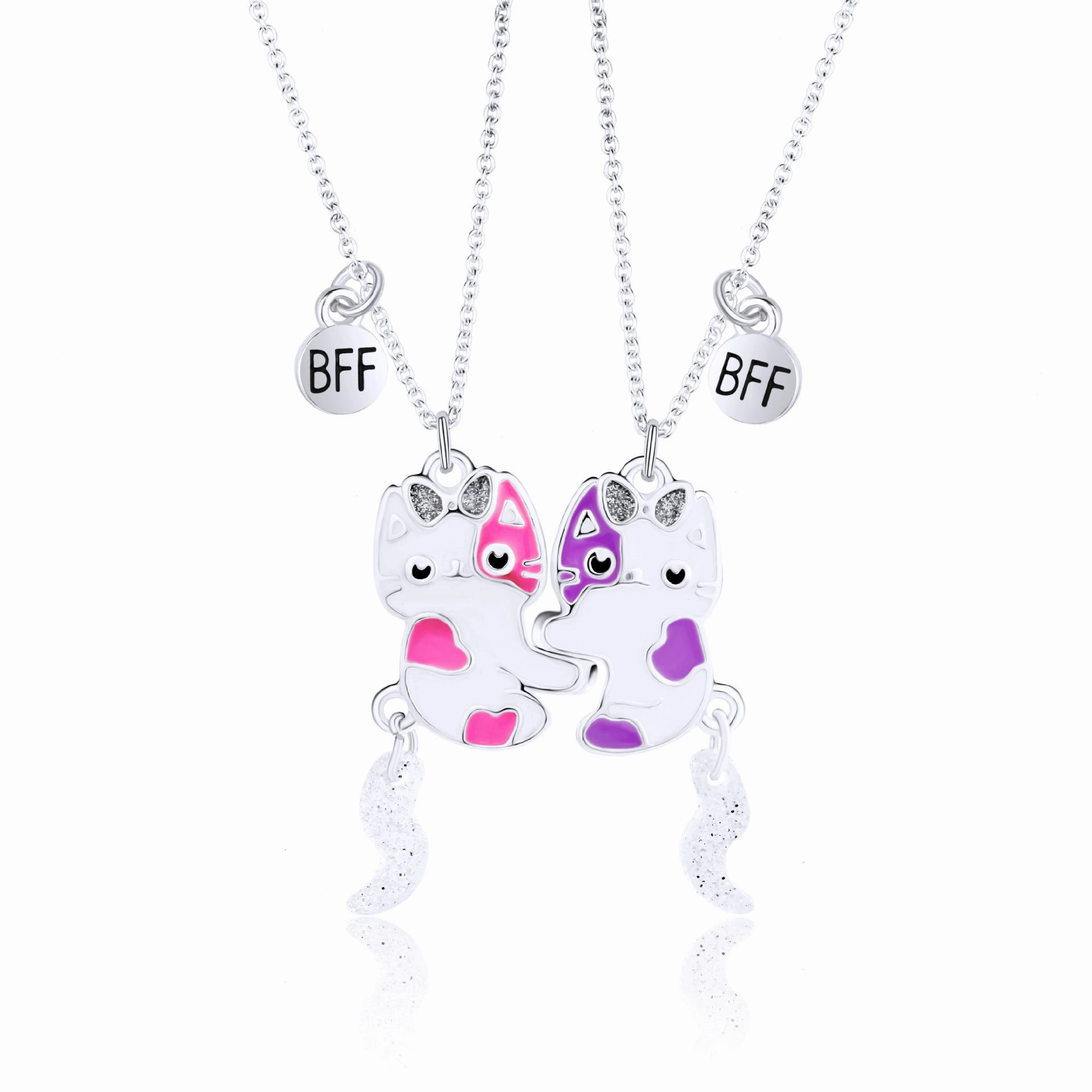Wholesale Cute Cat Magnet Alloy Necklace Set