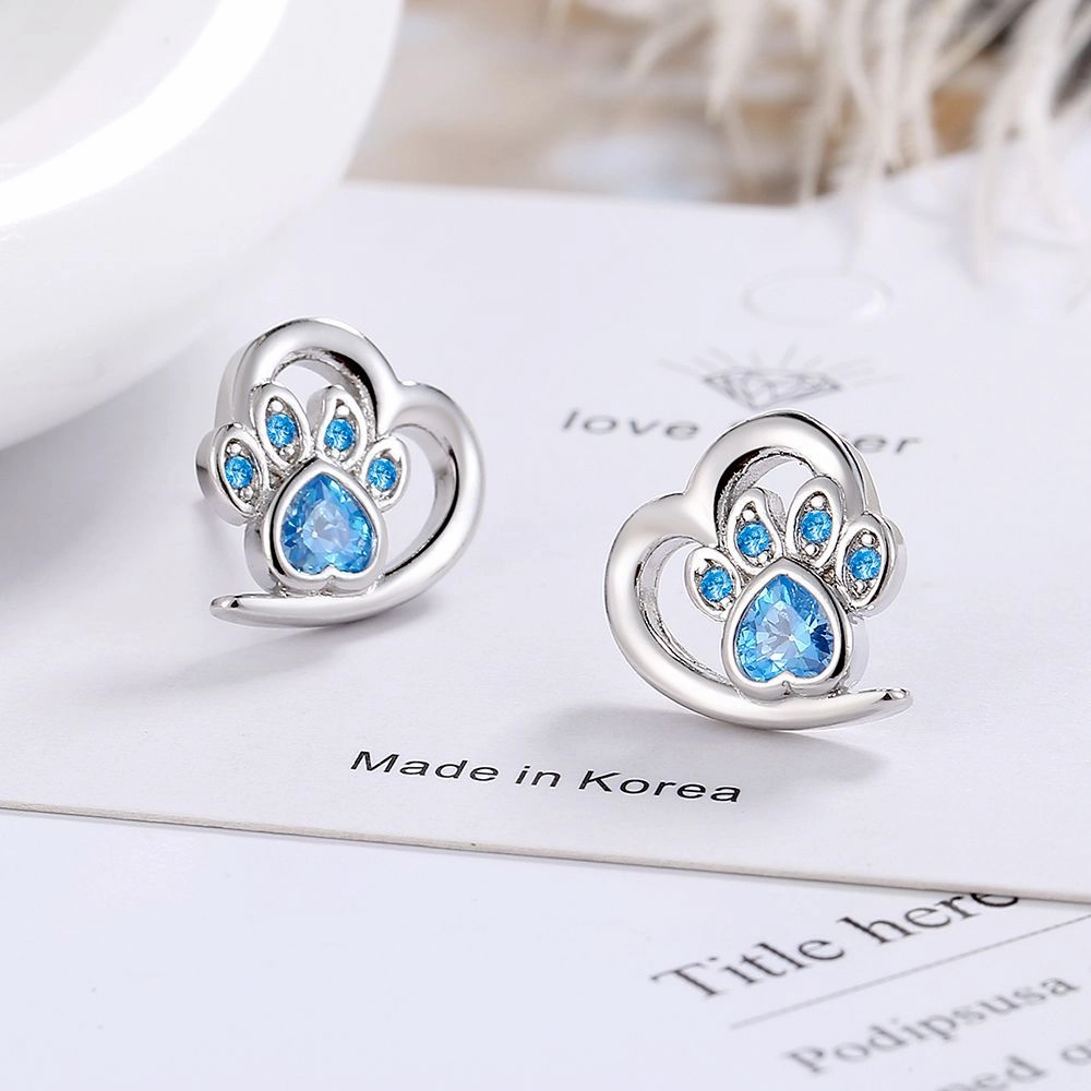 Wholesale Cute Cat's Claw Copper Earrings