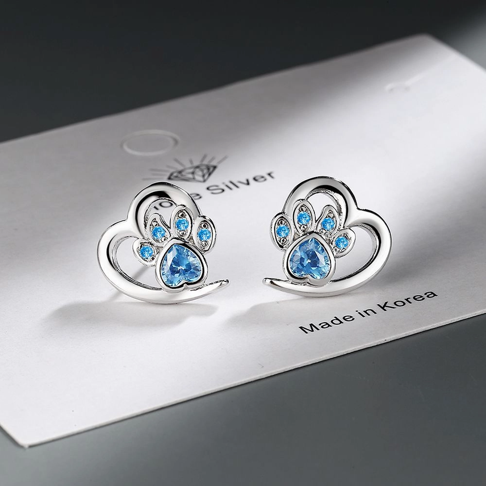 Wholesale Cute Cat's Claw Copper Earrings