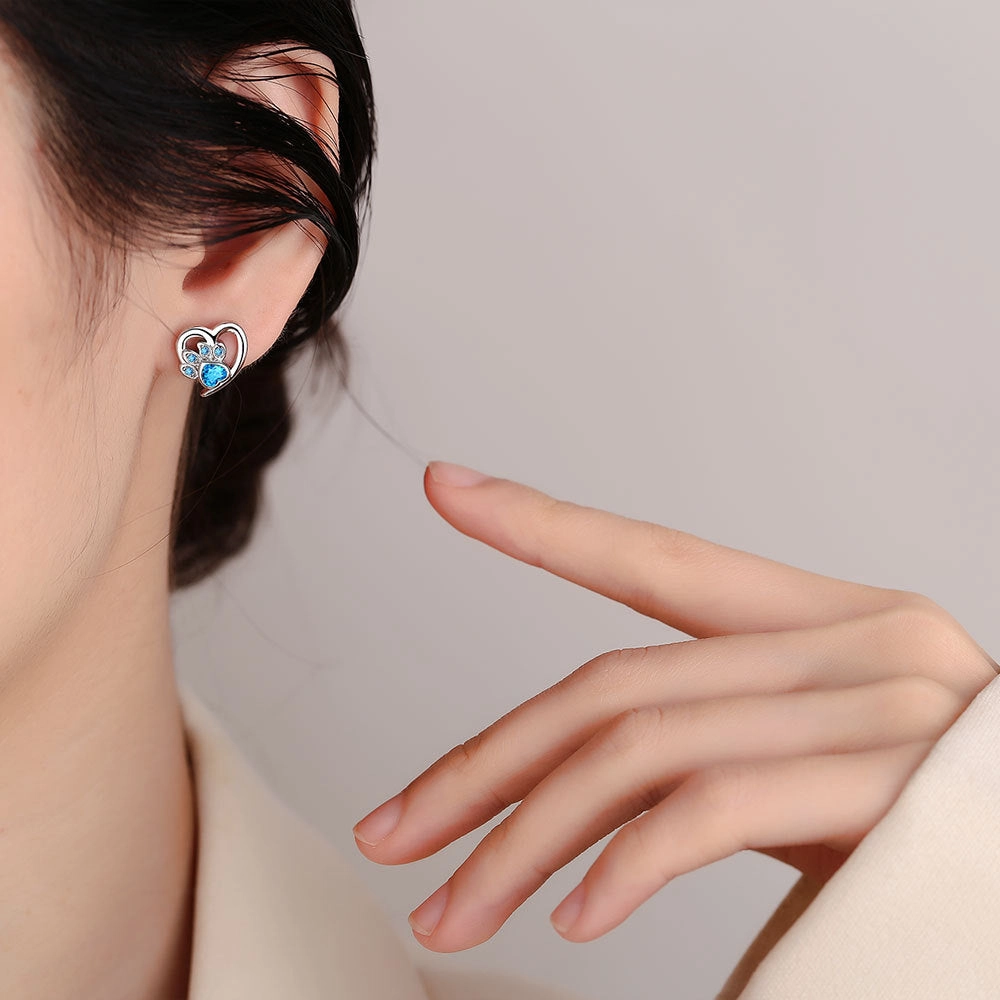 Wholesale Cute Cat's Claw Copper Earrings