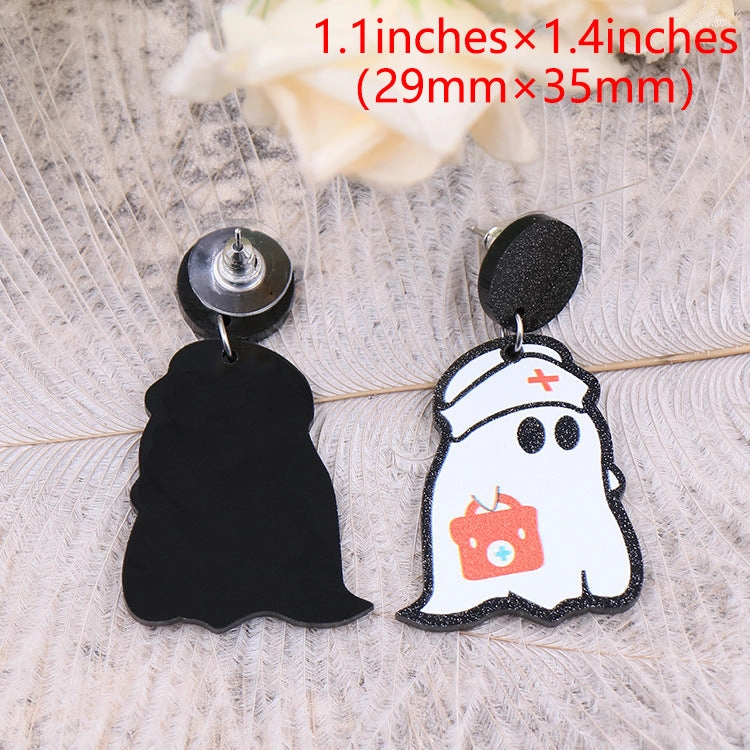 Wholesale Cute Fashion Rescue Ghost Acrylic Earrings