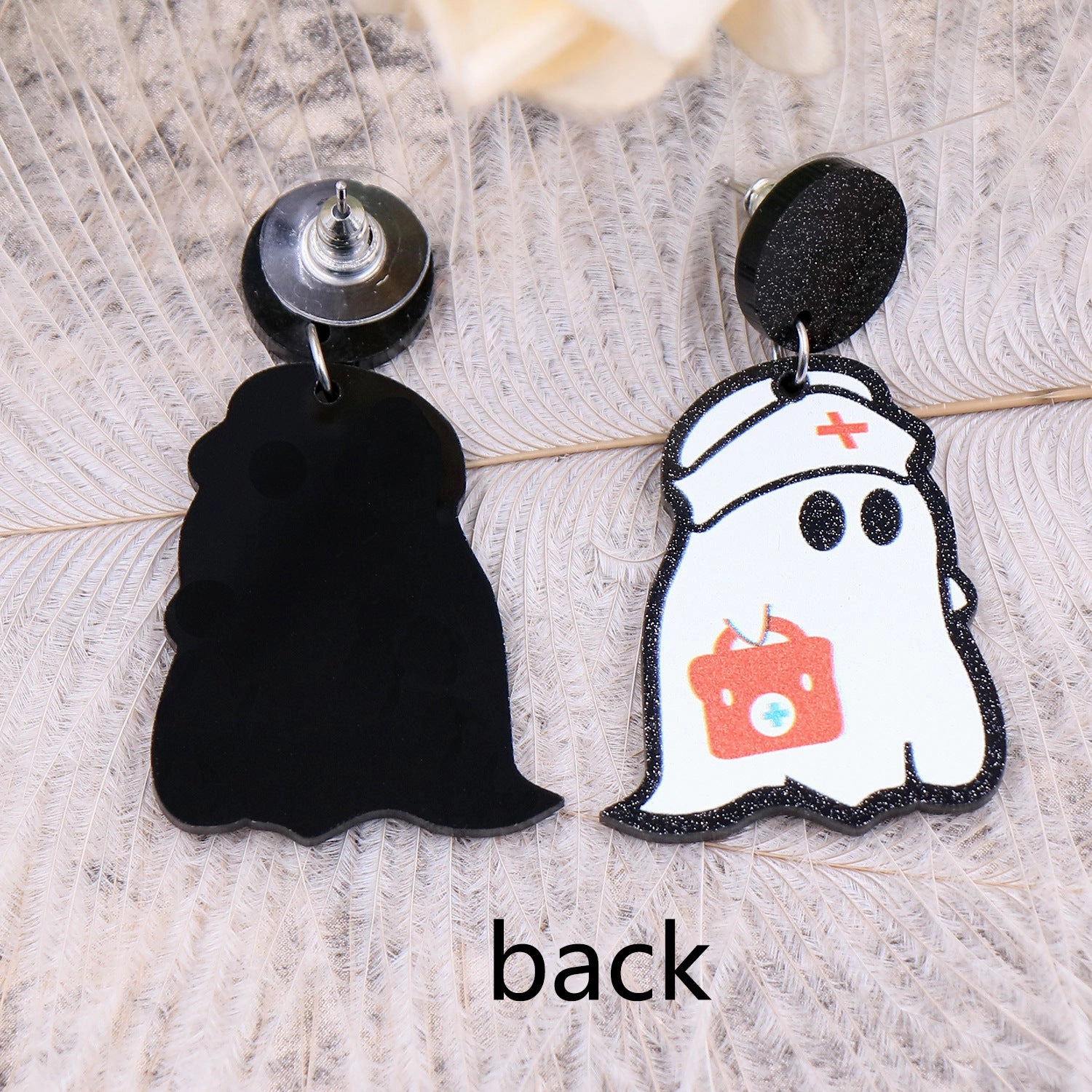 Wholesale Cute Fashion Rescue Ghost Acrylic Earrings