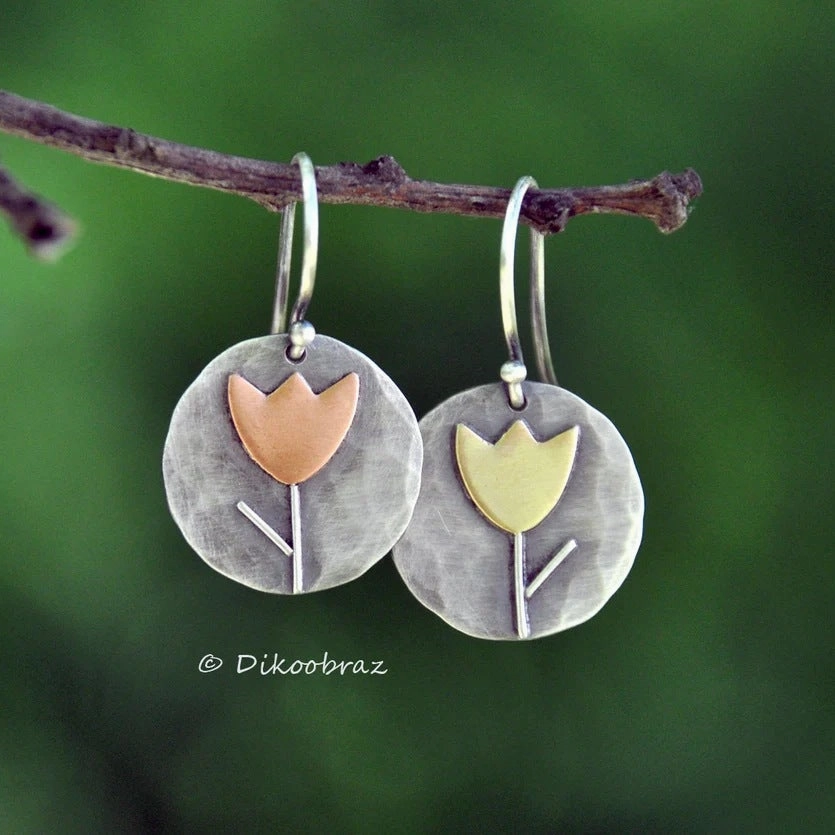 Wholesale Cute Floral Earrings Alloy