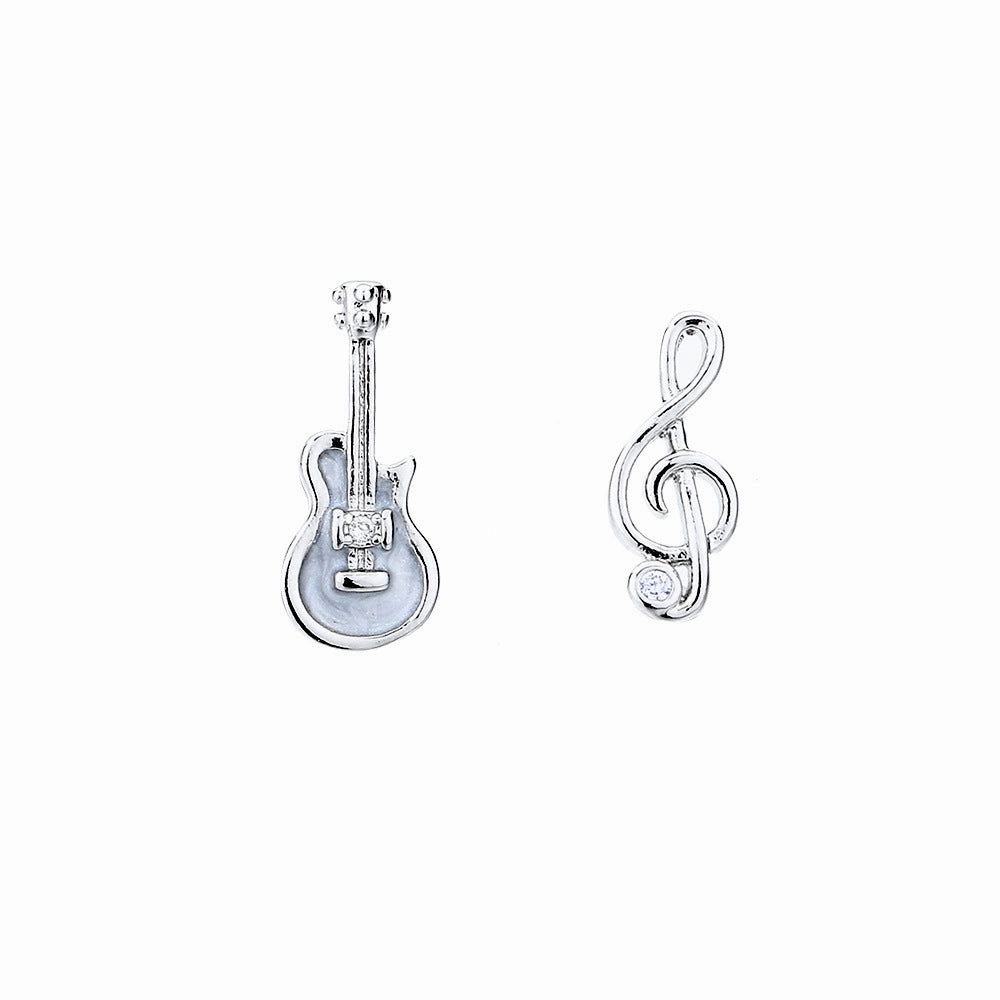 Wholesale Cute Guitar Notes Copper Earrings