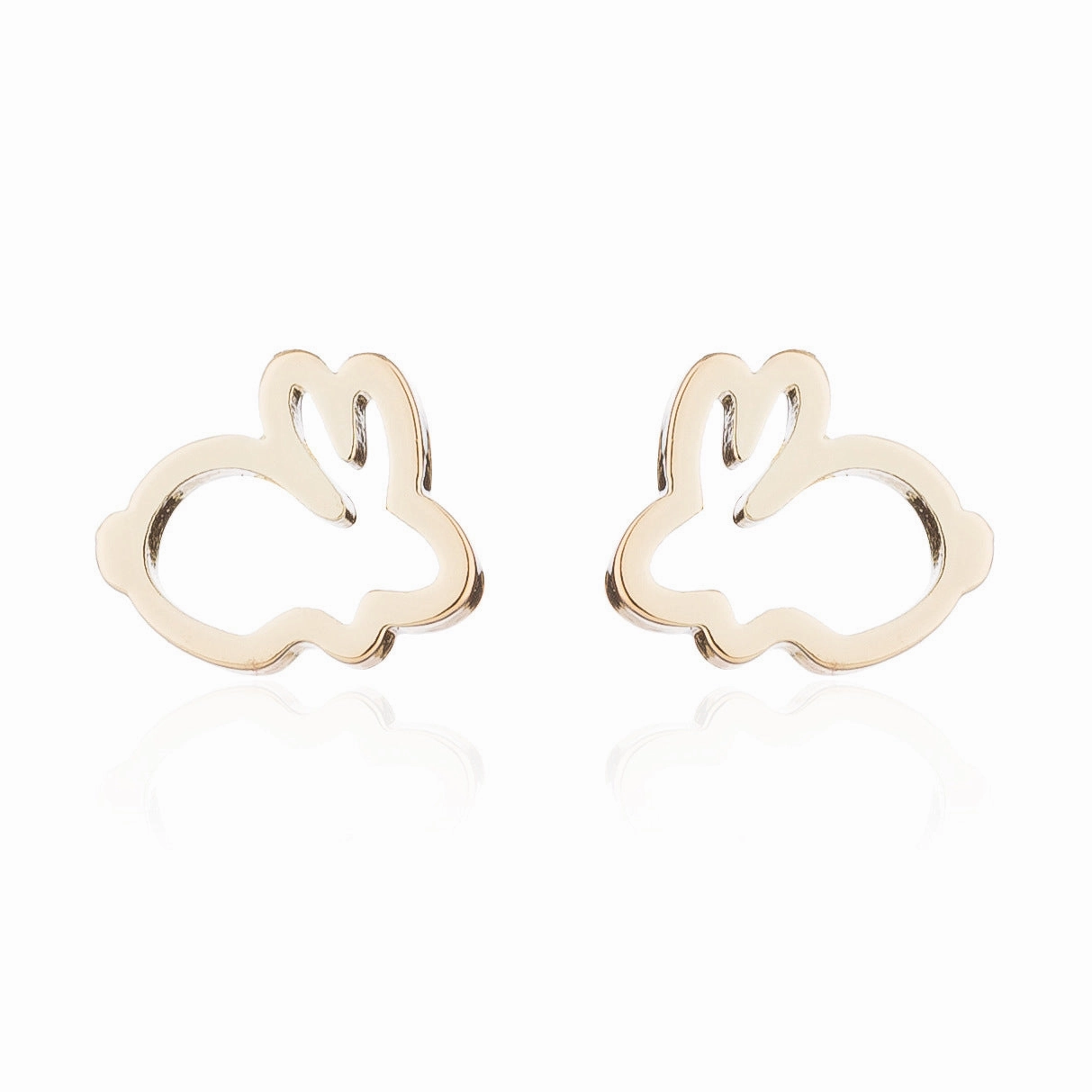 Wholesale Cute Hollow Rabbit Stainless steel Ear Studs