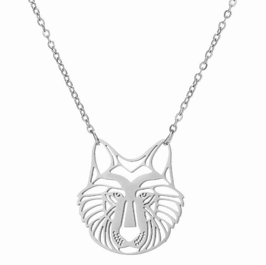 Wholesale Cute Hollow Small Animal Cat Hummingbird Wolf Necklace