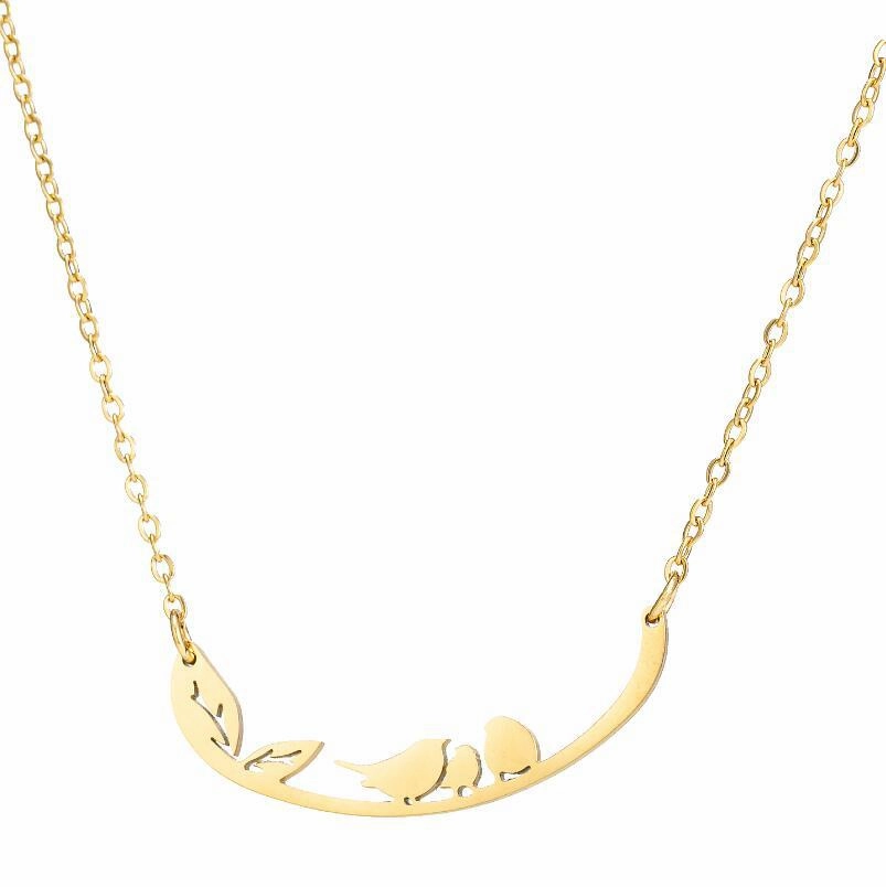 Wholesale Cute Hollow Small Animal Cat Hummingbird Wolf Necklace
