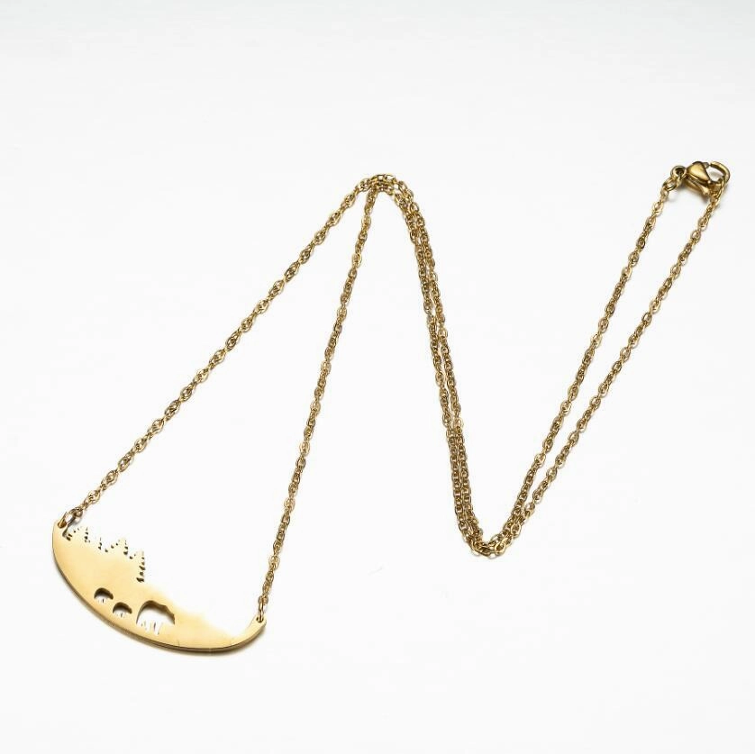 Wholesale Cute Hollow Small Animal Cat Hummingbird Wolf Necklace