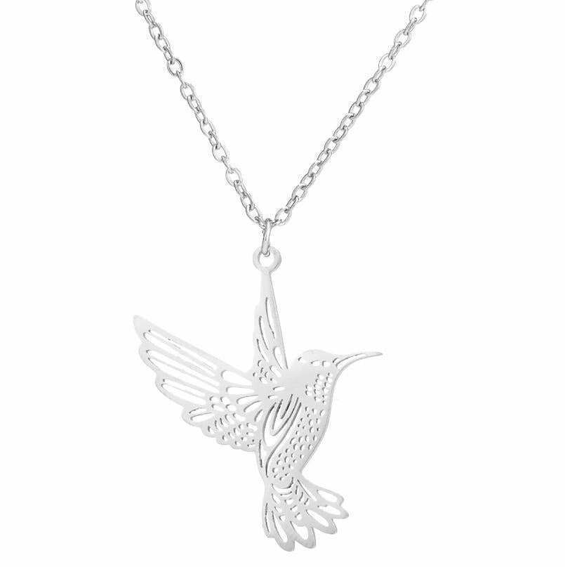 Wholesale Cute Hollow Small Animal Cat Hummingbird Wolf Necklace