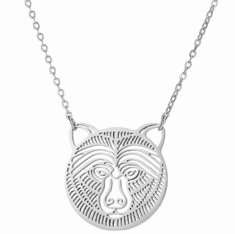 Wholesale Cute Hollow Small Animal Cat Hummingbird Wolf Necklace