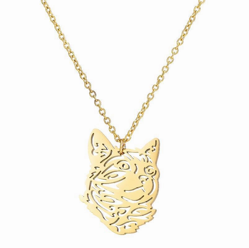 Wholesale Cute Hollow Small Animal Cat Hummingbird Wolf Necklace