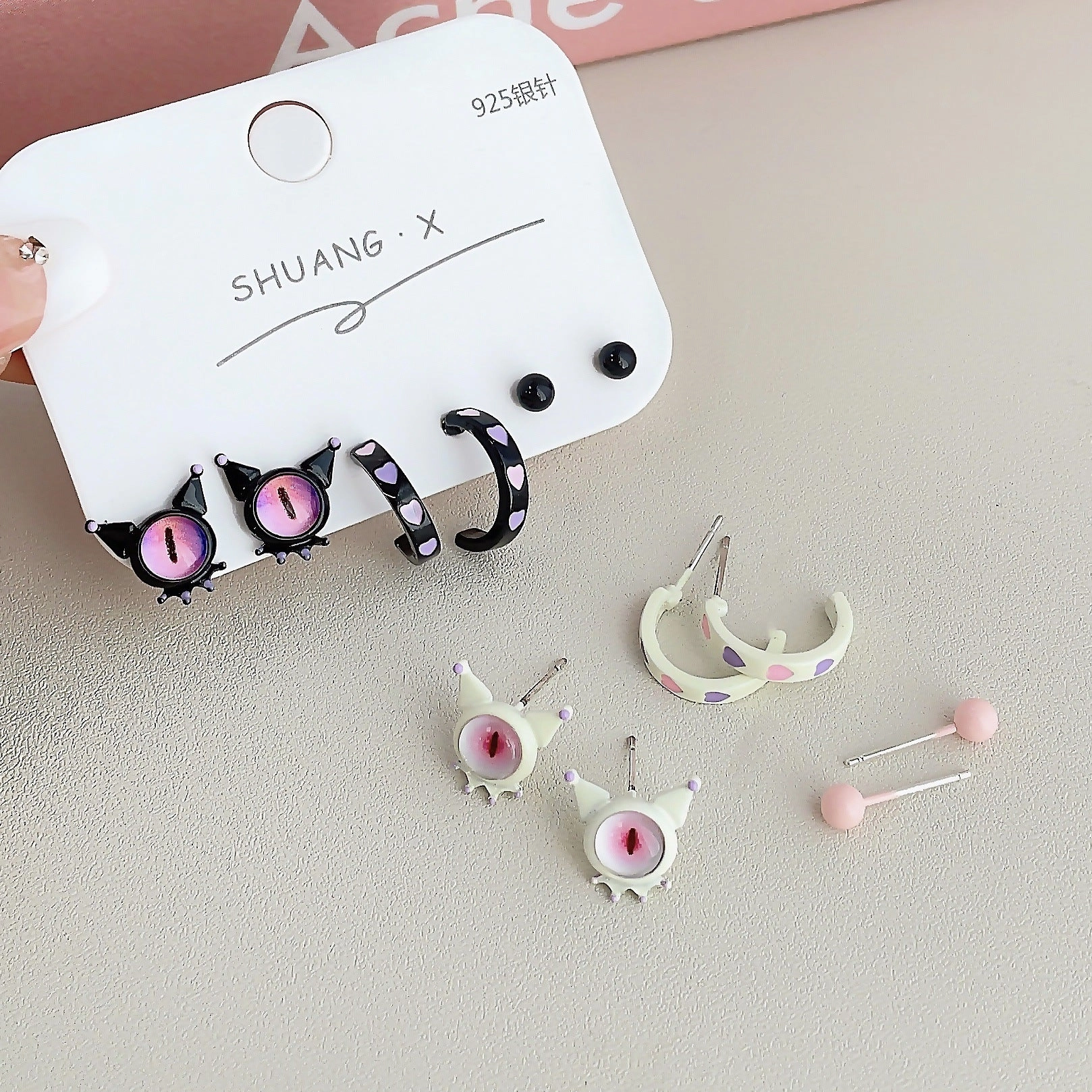 Wholesale Cute Little Monster Alloy Earrings Set